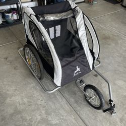 2 Seater Bike Trailer Running Stroller