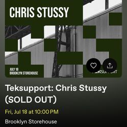 Chris Stussy on Friday July 18th Brooklyn Storehouse