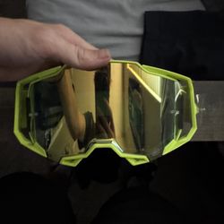 Dirt Bike Lime Green Goggles