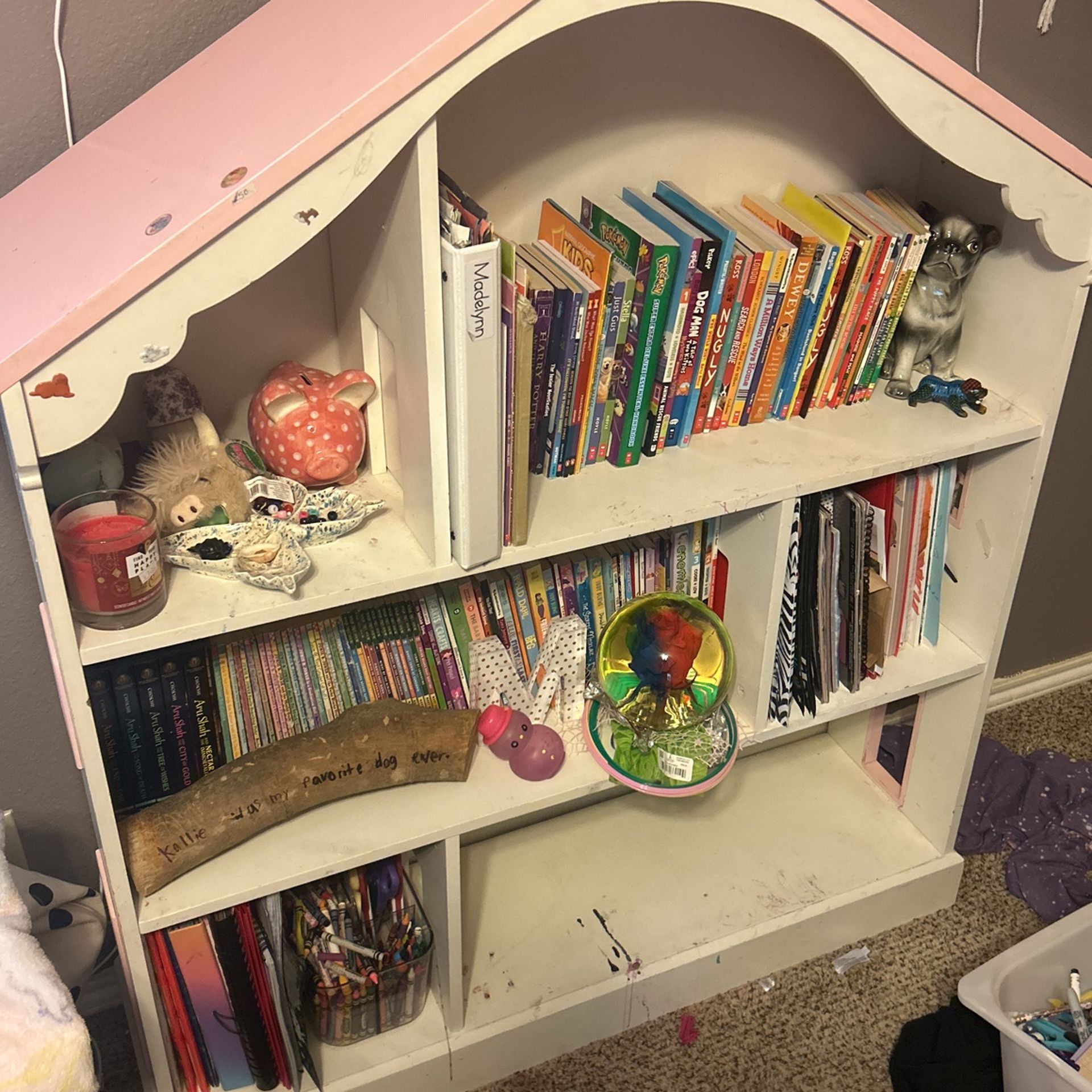 Wooden Doll House/book Shelf