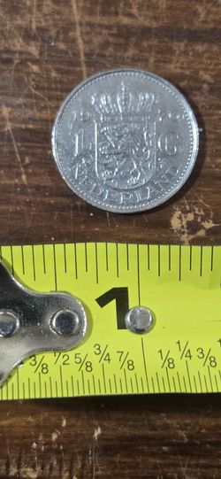 Dutch Silver 1 Gulden Coin