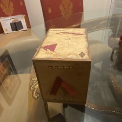 Vintage C.A.O. Criollo Wood Cigar Box Map Top and 4 Sliding Drawers Conquistador