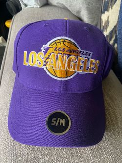 LA Lakers Purple Embroidered SuperFlex Hat Cap S/M