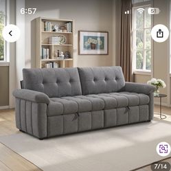 Brand new gray convertible couch