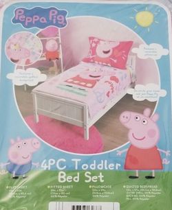 Peppa pig 4pc toddler bed set