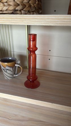 BLOWN GLASS CANDLE HOLDER