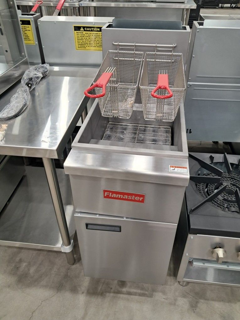 15" Deep Fryer 40lbs NSF Freidoras Español Commercial