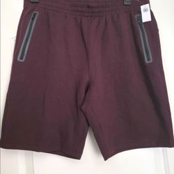 Men's old Navy shorts large burgundy flex fleece nwt