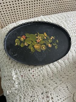 Small Vintage Tole Tray 