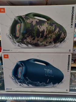 Jbl boombox 4. Waterproof.  Great bass and range.  Brand new sealed.