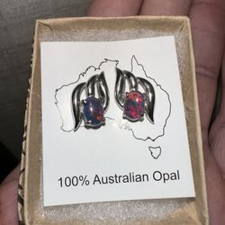 100 % Certified Australian Opal Earrings $275 Or Best Offer