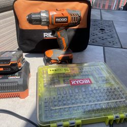 Rigid 18v Power Drill w/ 145pcs Bits
