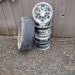 Chevrolet Silverado 3500 Stock Wheels With Tires Eight Lug