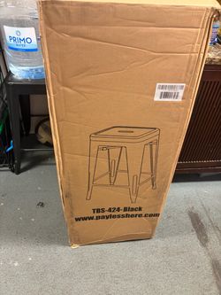 Black Metal Bar Stool in Box