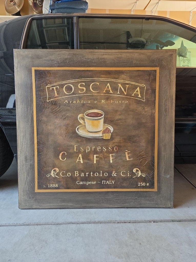 40 X 40 Canvas Coffee Photo