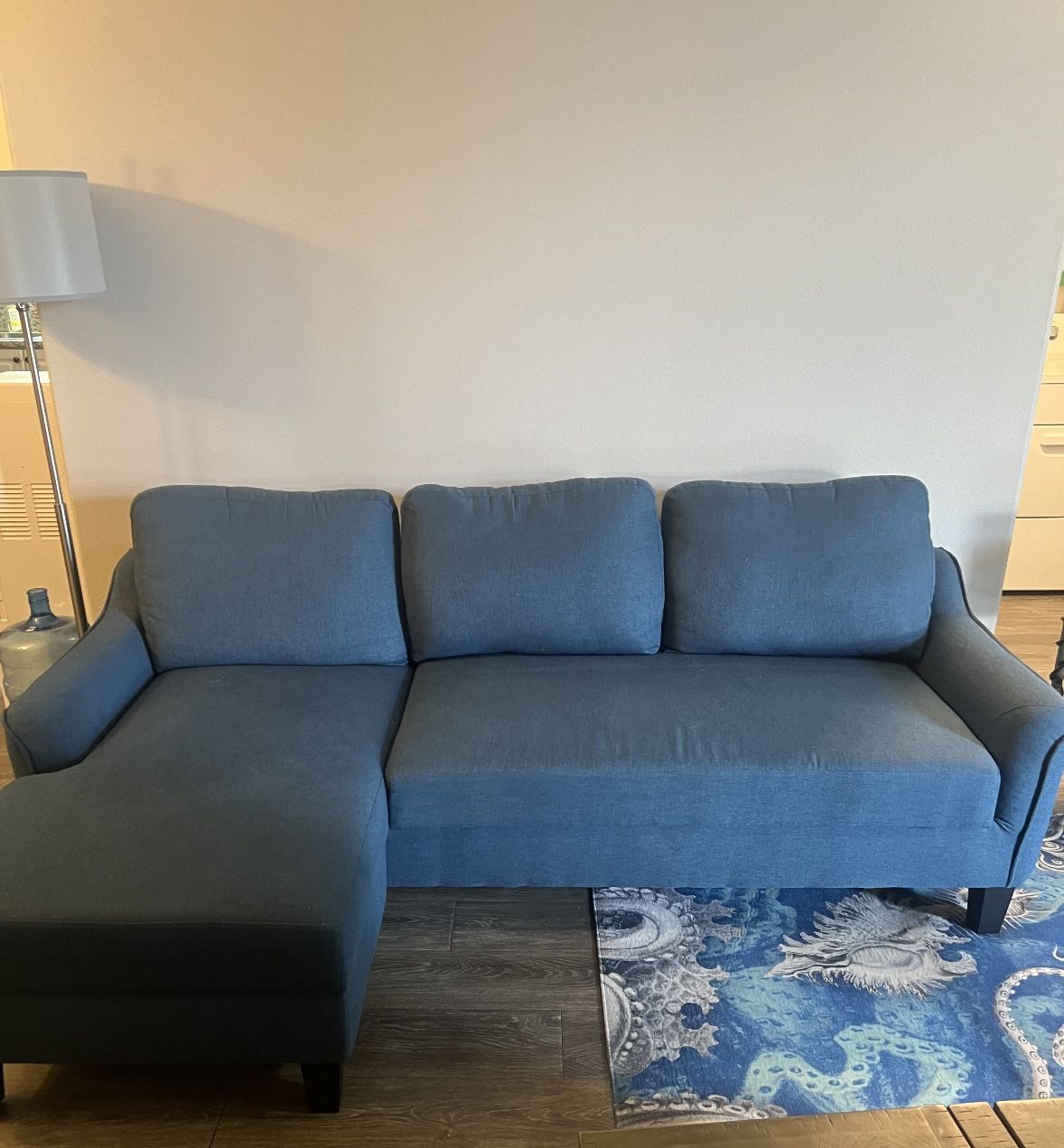Sectional Sofa Couch Blue