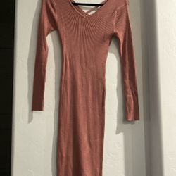 Soft Pink Long Sleeve Dress