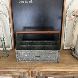Hearth And Hand Galvanized Caddy $20