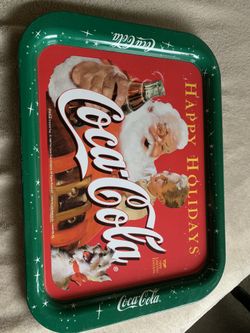 Coca Cola Metal Tray Christmas 1999