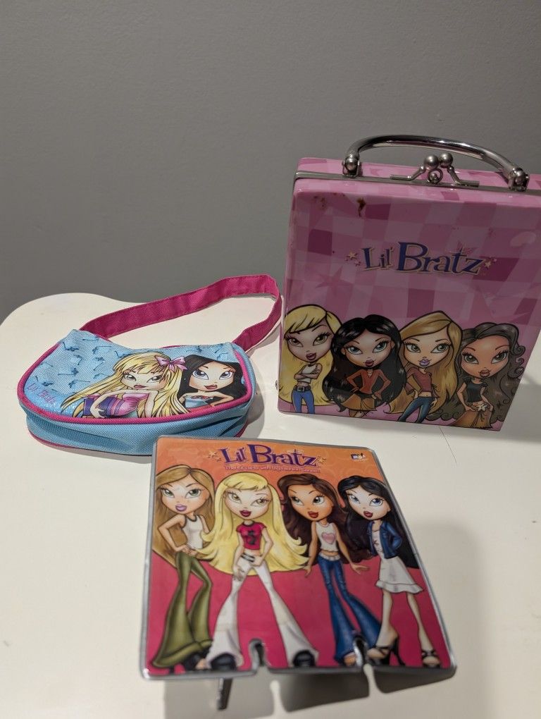 Pink and Blue Trendy Lil Bratz Bag & Accessories
