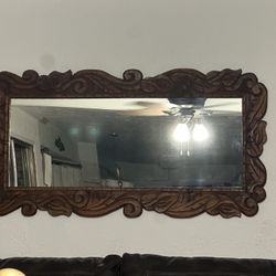 Hand Carved Mirror