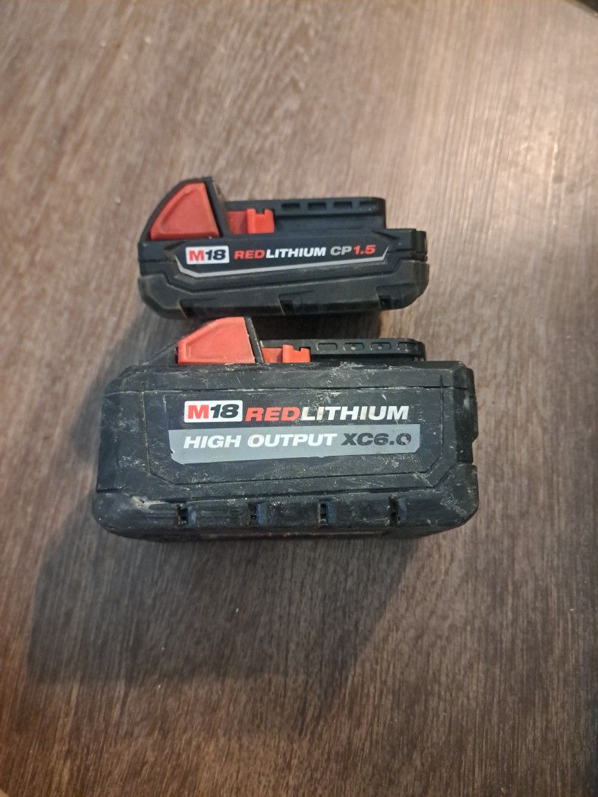 Milwaukee M18 Battery's 