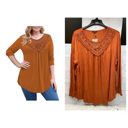 Women's Plus Size Summer Tops Short Sleeve Lace Pleated Blouses Tunic Tops