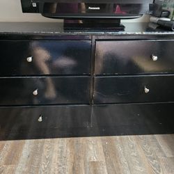 🖤 Black 6‐Drawer Dresser — Sturdy & Functional