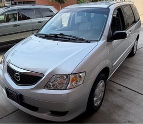 MAZDA MPV LX, SUNLIGHT SILVER METALLIC, Minivan 4D - 28,000 MILES.