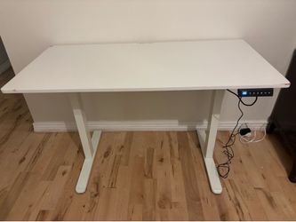 White Electric Standing Office Desk 23.5” x 47.5”