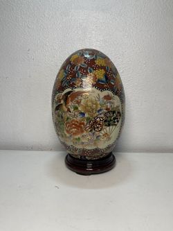 Asian Hand-Painted Egg(14”tall $45)