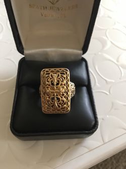 Gold Over Sterling Silver Ladies Ring