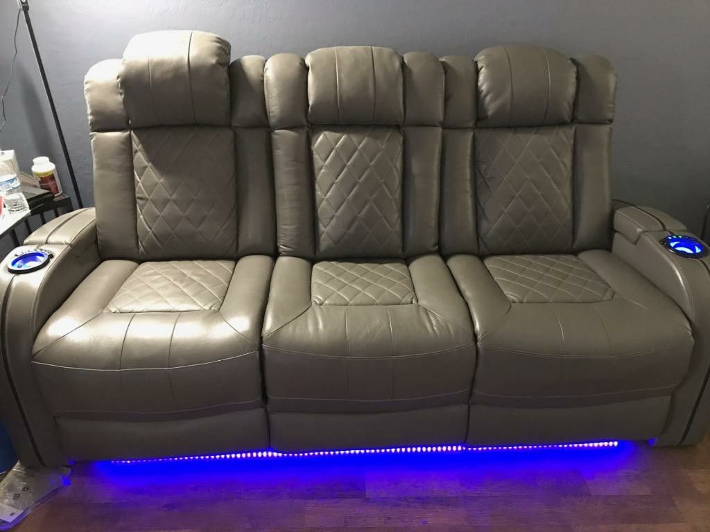 Leather Automatic Recliner Couch