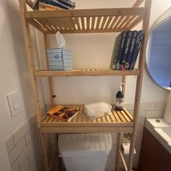 Etagere Wood Bathroom 3 Shelves Over Toilet