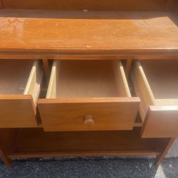 wood changing table