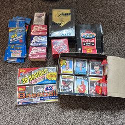 baseball cards in packages