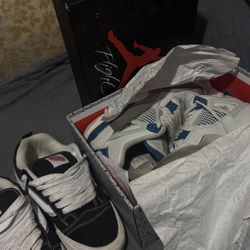 Jordan 4 Military Blue + Knu Skool Vans 