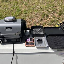 Ninja Wood Fire Outdoor Electric Grill And Smoker 