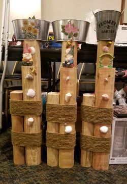 Handmade Flower Pots, Cigarette Butt Disposer Caddy
