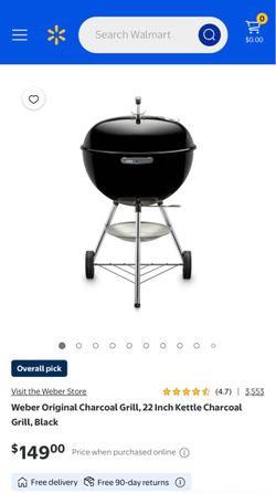 WEBER 22 INCH KETTLE CHARCOAL GRILL