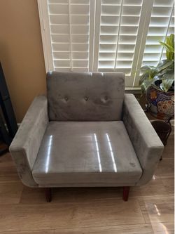 Velvet gray chair