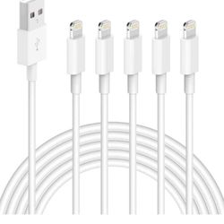 iPhone Charger,5 Pack (6 FT) [Apple MFi Certified] Charger Lightning to USB Cable Compatible iPhone 12/11 Pro/11/XS MAX/XR/8/7/6s/6/plus,iPad Pro/Air/