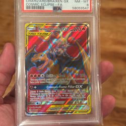 Charizard & Braixen GX Tag Team PSA 8