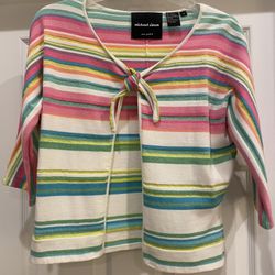 Michael Simon Pastel Striped Cardigan