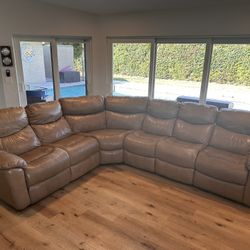 Brown Sectional Leather Couch