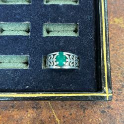 James Avery Adoree Emerald Ring Sz8.5 