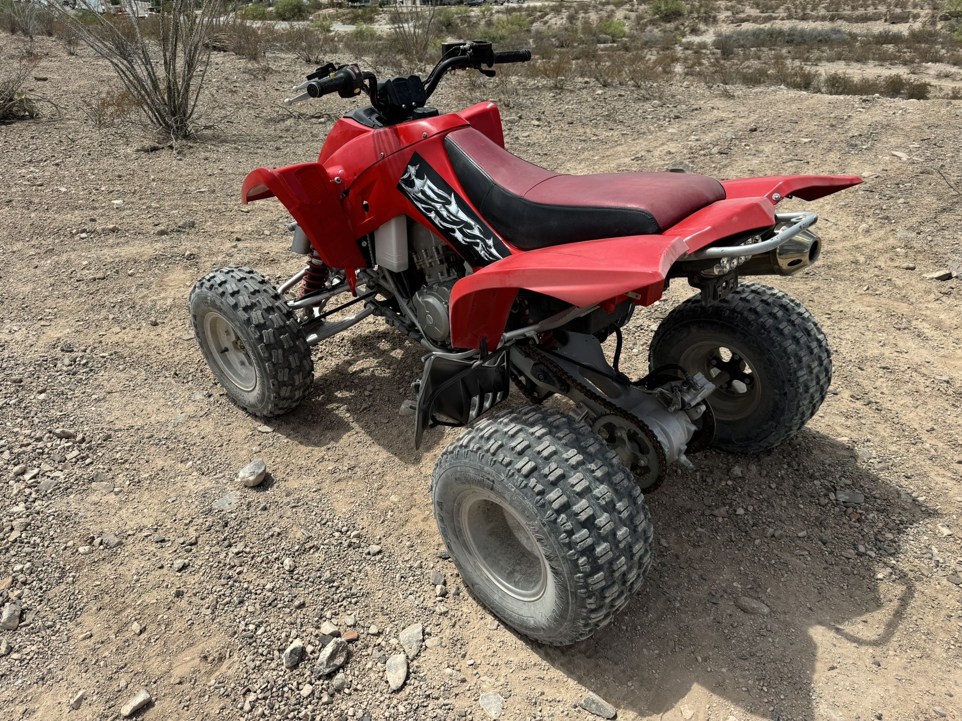 2008 Hyosung TE 450 with Clean Title-Quad has Reverse 5 Speed Standard Transmission-Believe it or not the tires are original to this Quad-Quad was sit