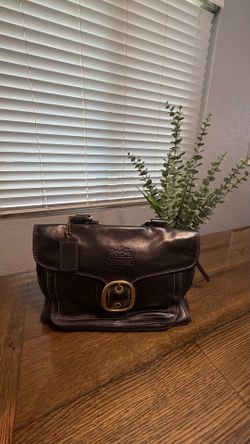 Vintage Coach bleecker legacy tattersall buckle shoulder bag