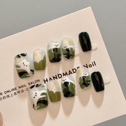 Dog Press On Nail Art Size M