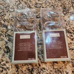 ALLEN + ROTH DOUBLE ROLLER SHOWER HOOKS